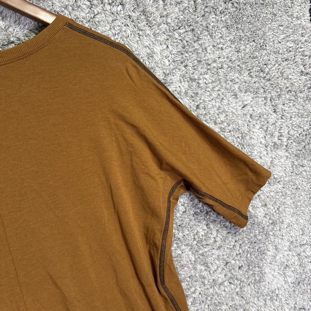 Universal Standard Knit Top Mustard Medium Dolman Sleeve Casual 1/2 Sleeve - Picture 9 of 13